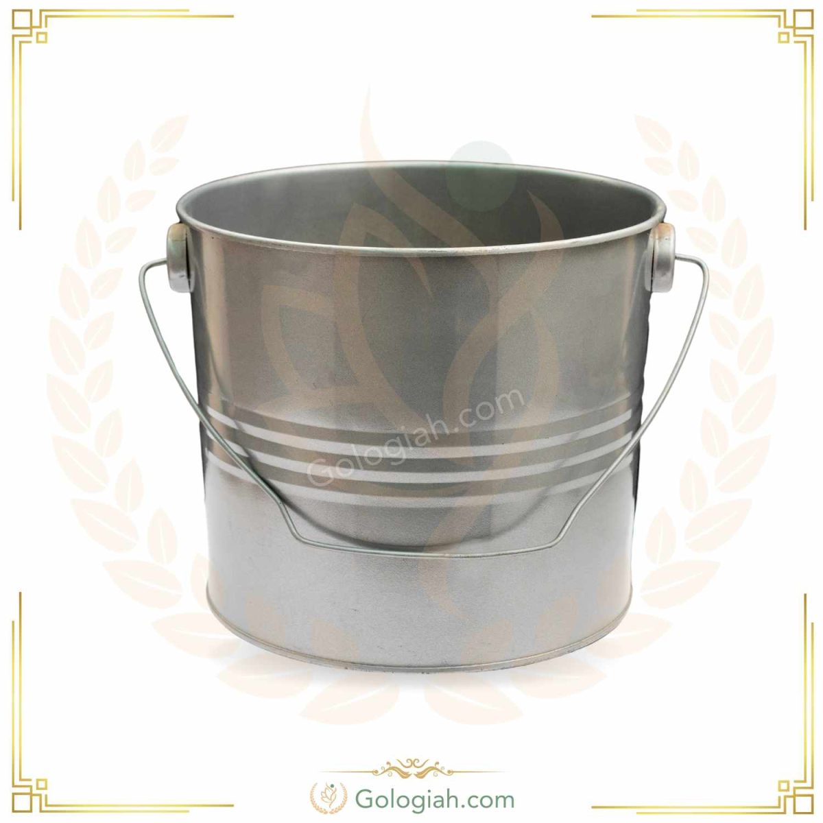 گلدان سطلی فلزی دسته دار سایز 180 گلدان سطلی فلزی دسته دار سایز 180