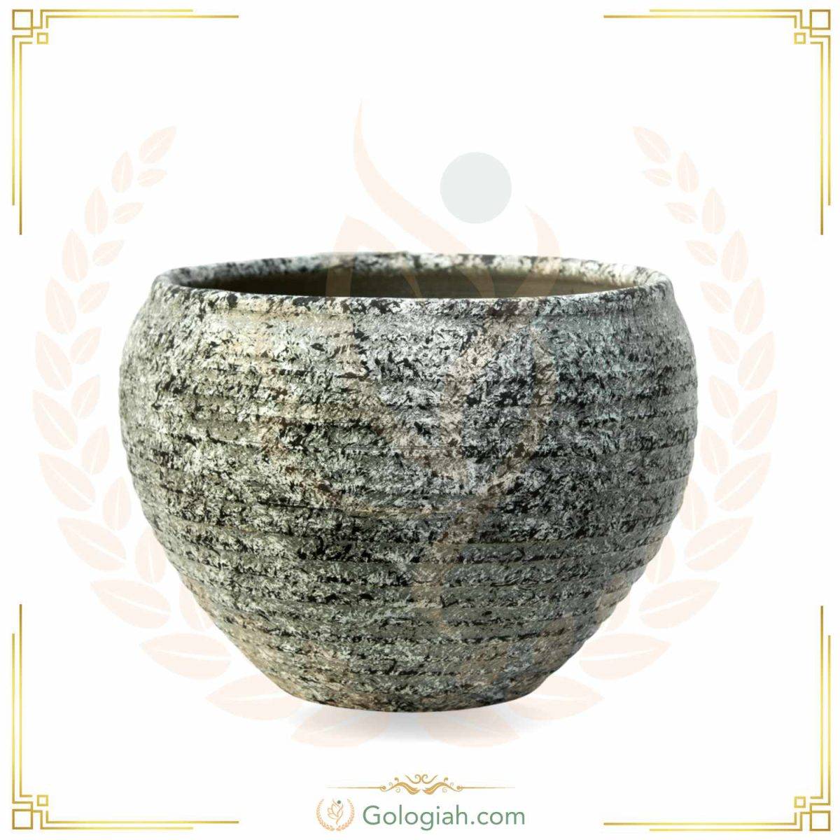 گلدان سفالی توپی فنری توسی