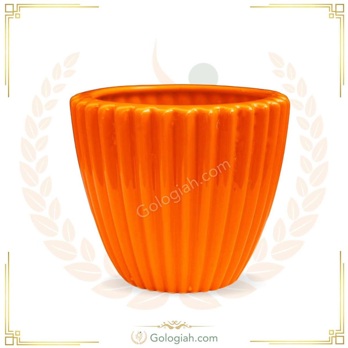 گلدان سرامیک خیاری رنگی یکتا