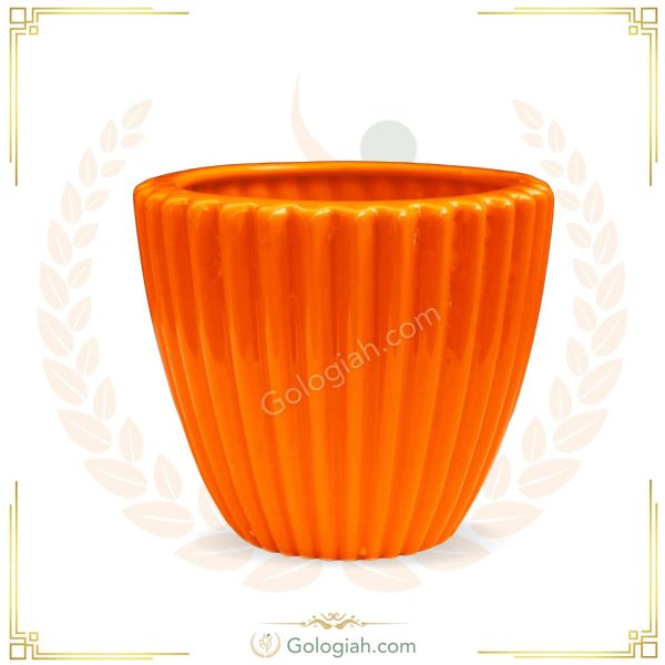 گلدان سرامیک خیاری رنگی یکتا