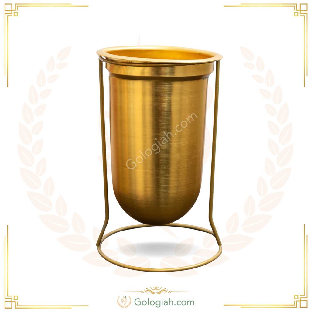 گلدان آلومینیومی ته گرد