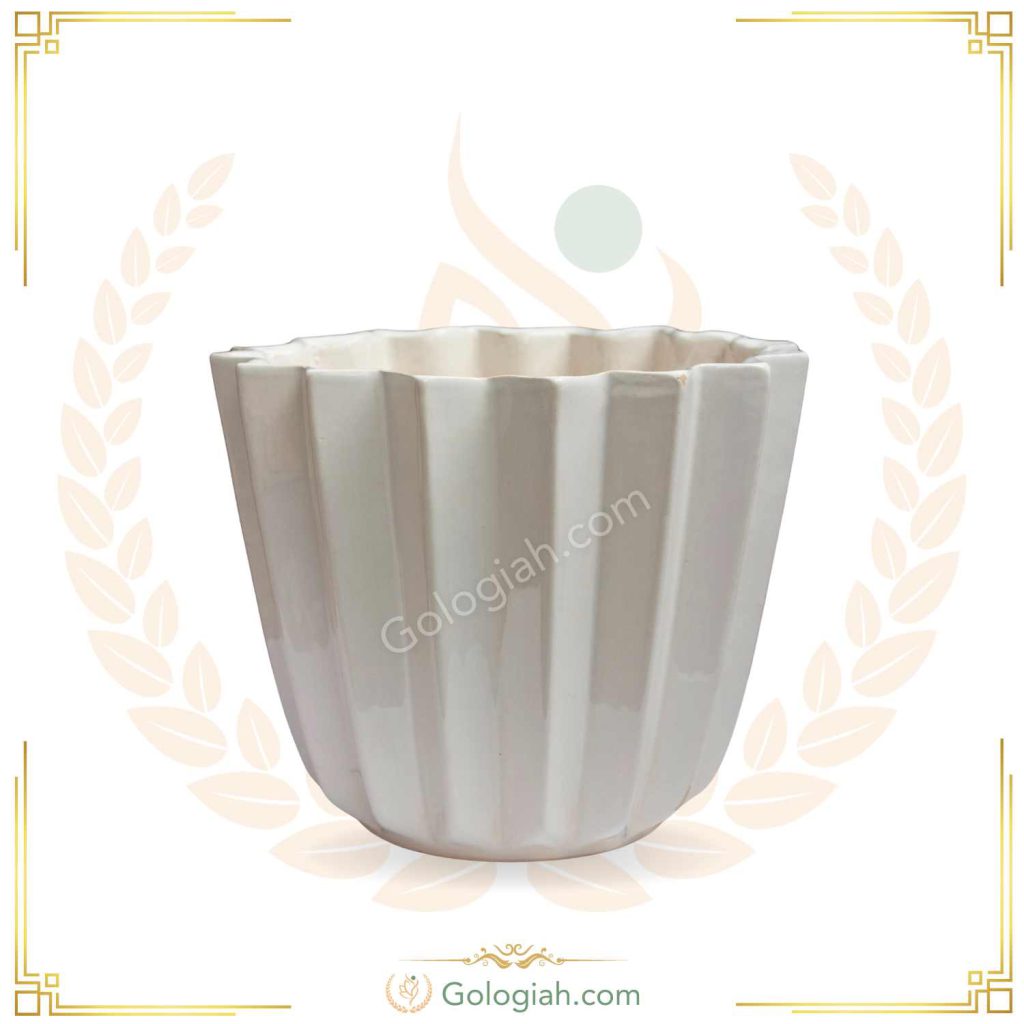گلدان سرامیک تیبا سطلی الماسی