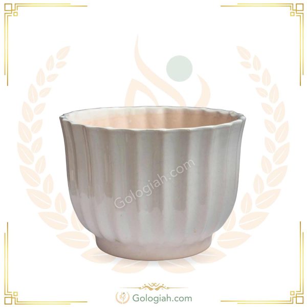 گلدان سرامیک تیبا سطلی الماسی